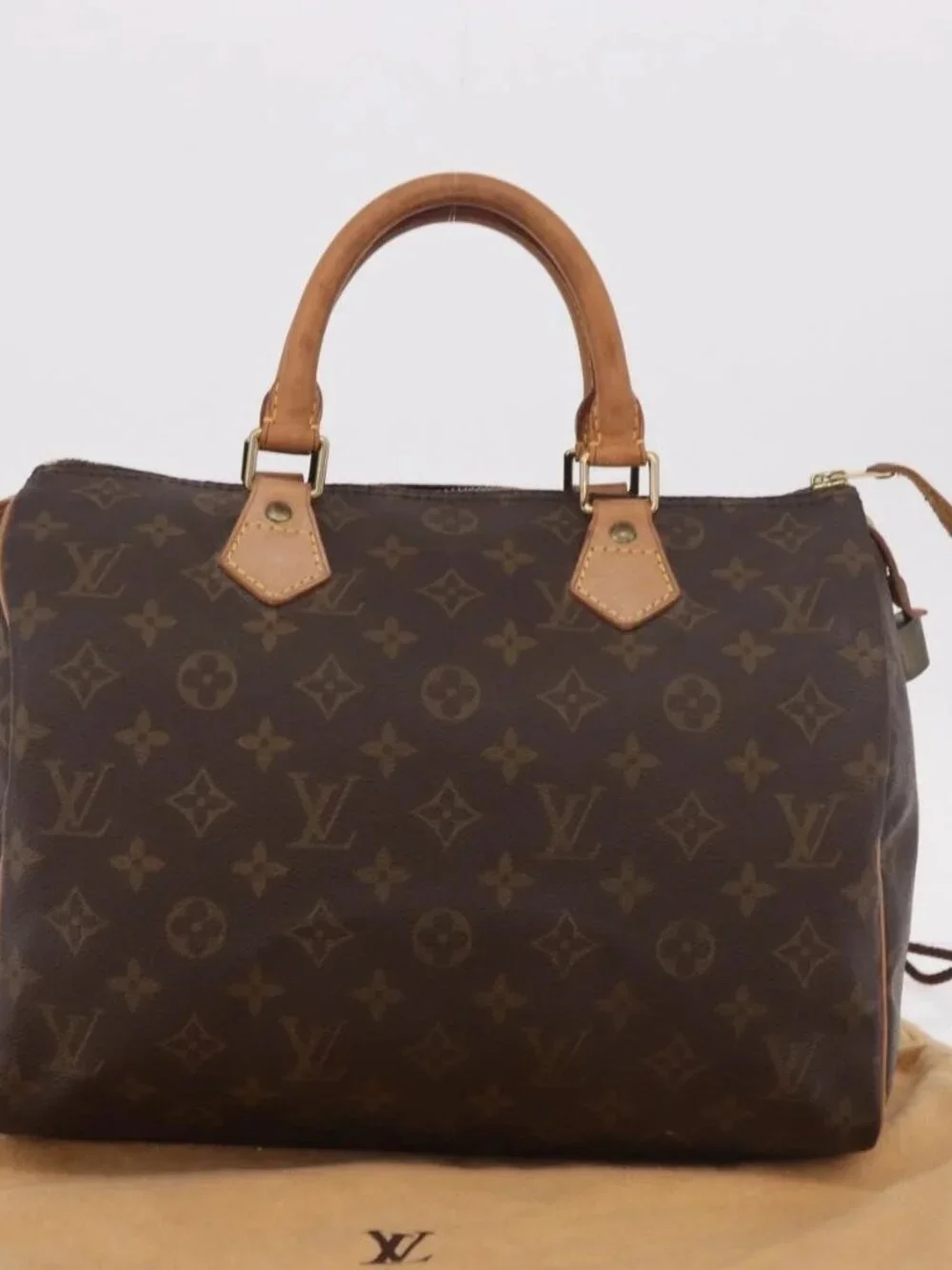 LOUIS VUITTON Monogram Speedy 30 Hand Bag M41526 LV Auth 187948V